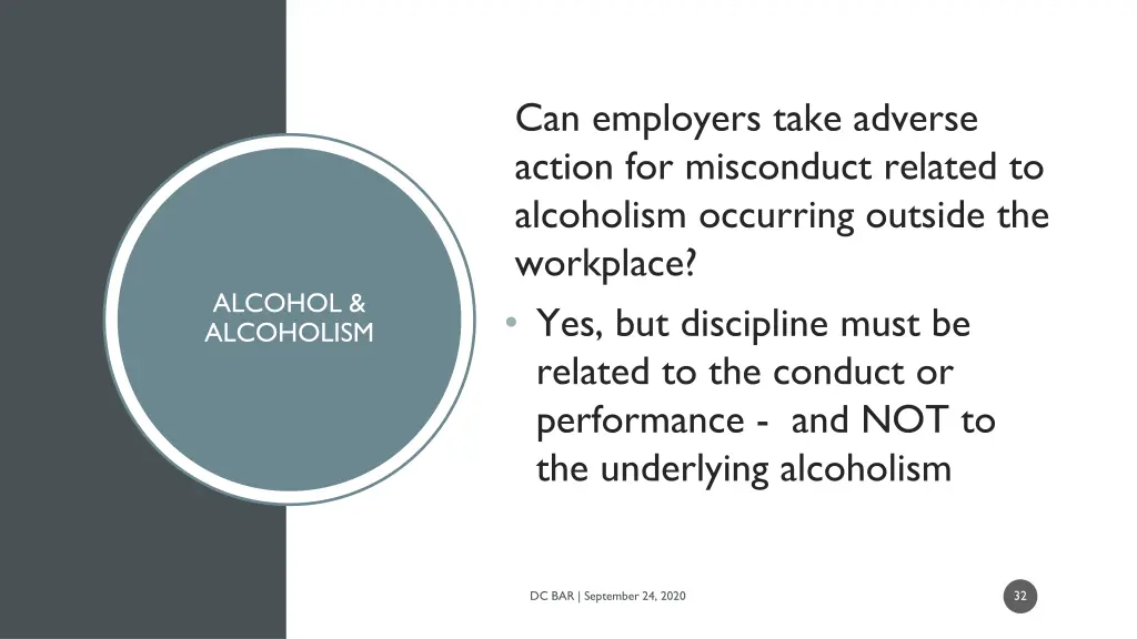 can employers take adverse action for misconduct