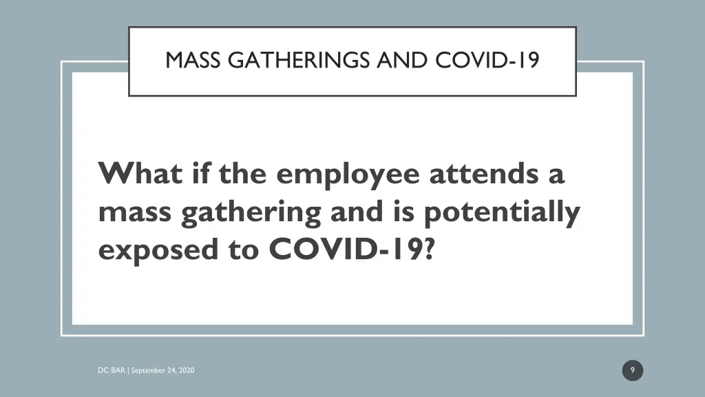 mass gatherings and covid 19