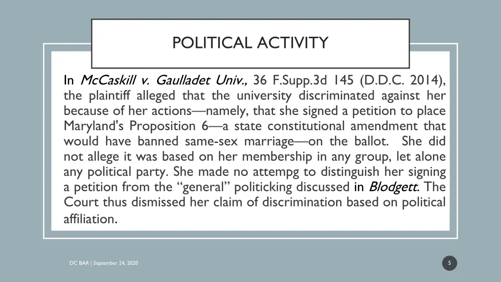 political activity 1
