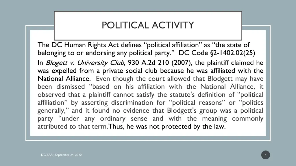 political activity