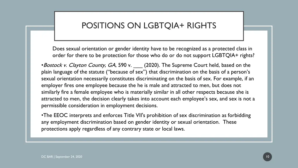 positions on lgbtqia rights