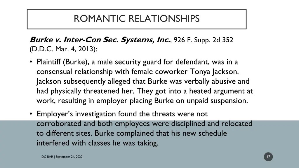 romantic relationships