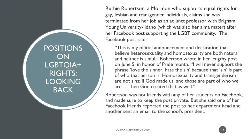 ruthie robertson a mormon who supports equal