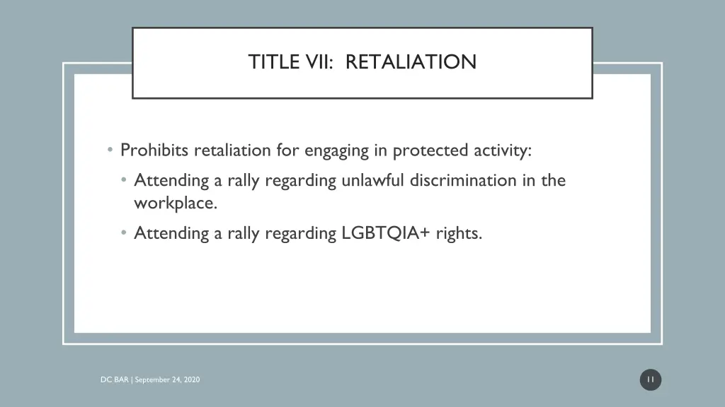 title vii retaliation