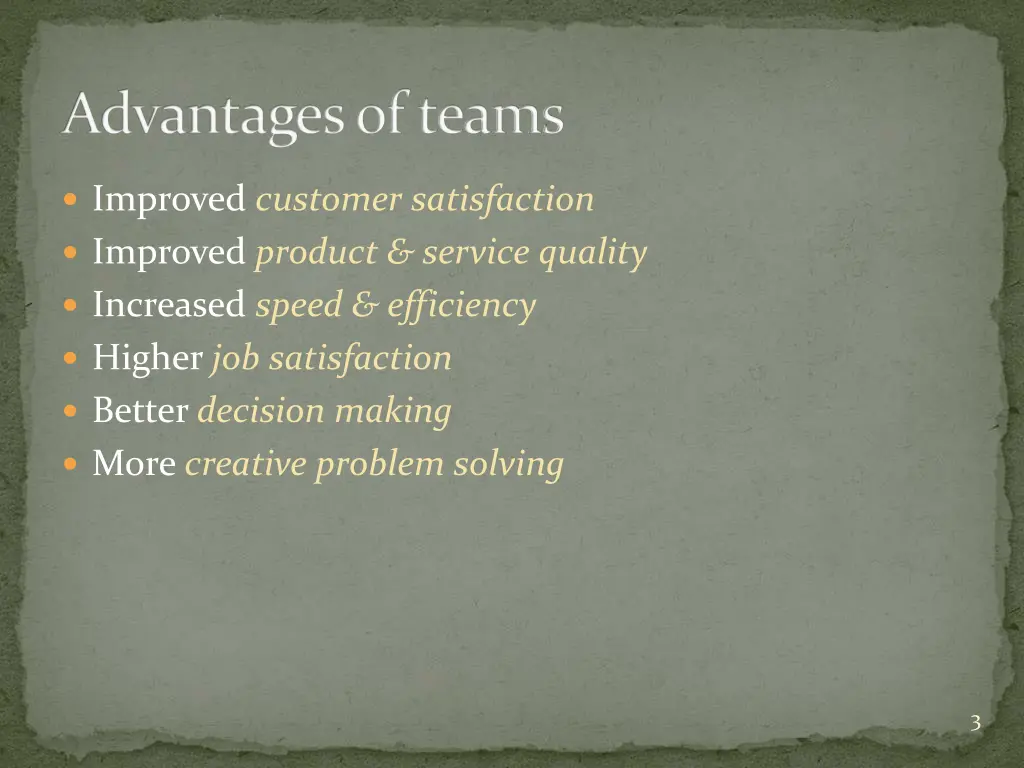 advantages of teams