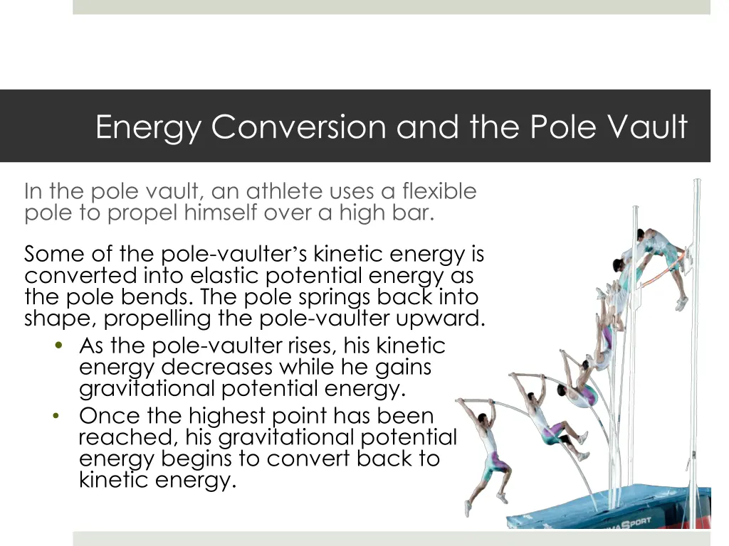 energy conversion and the pole vault