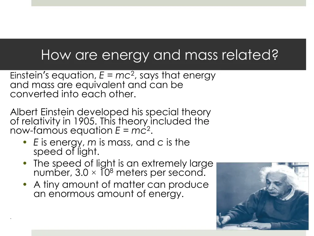 how are energy and mass related