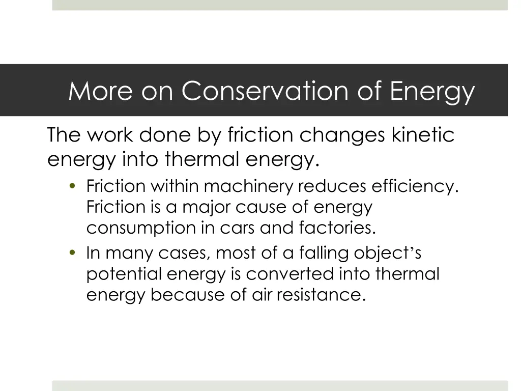 more on conservation of energy