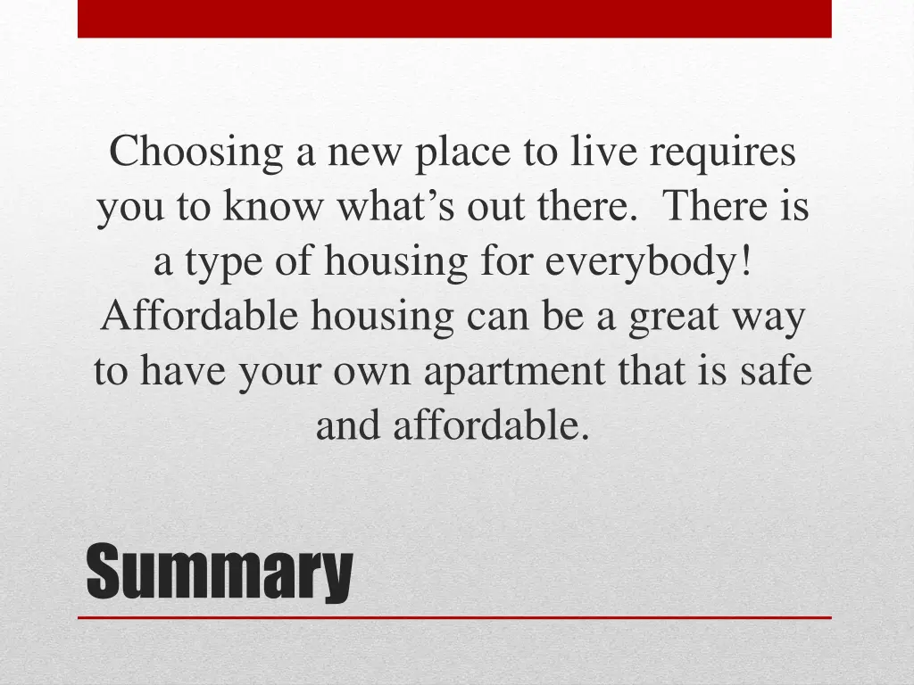 choosing a new place to live requires you to know 7