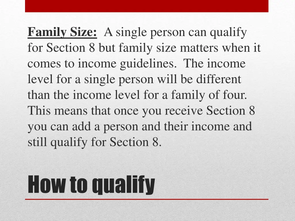 family size a single person can qualify