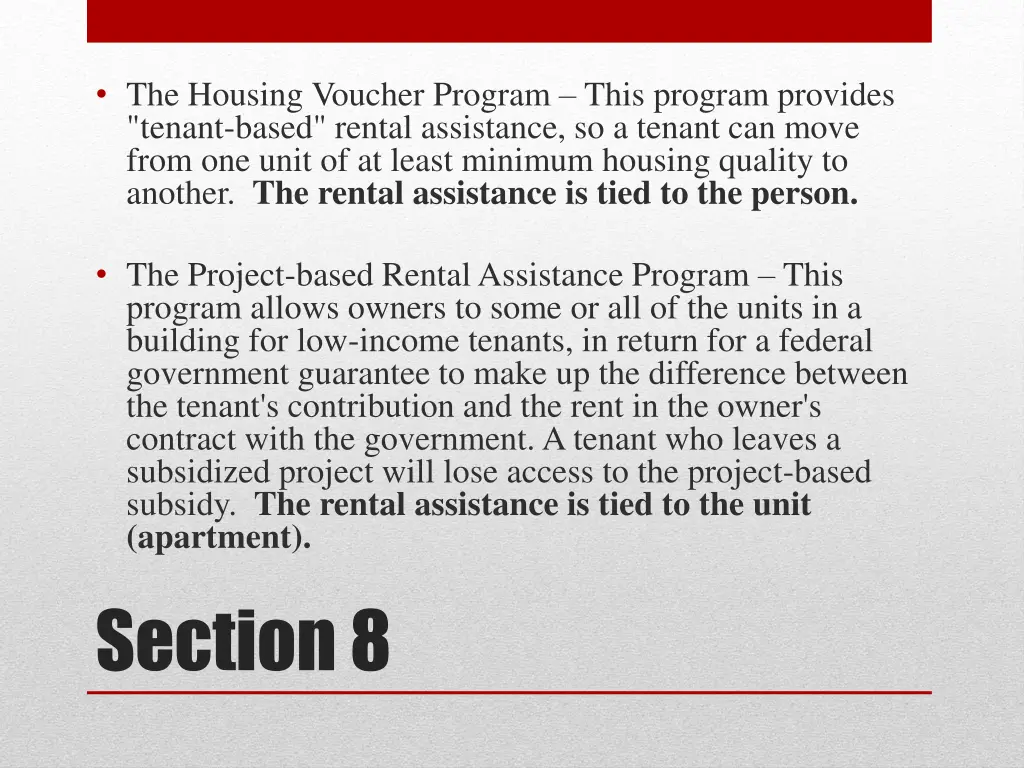 the housing voucher program this program provides