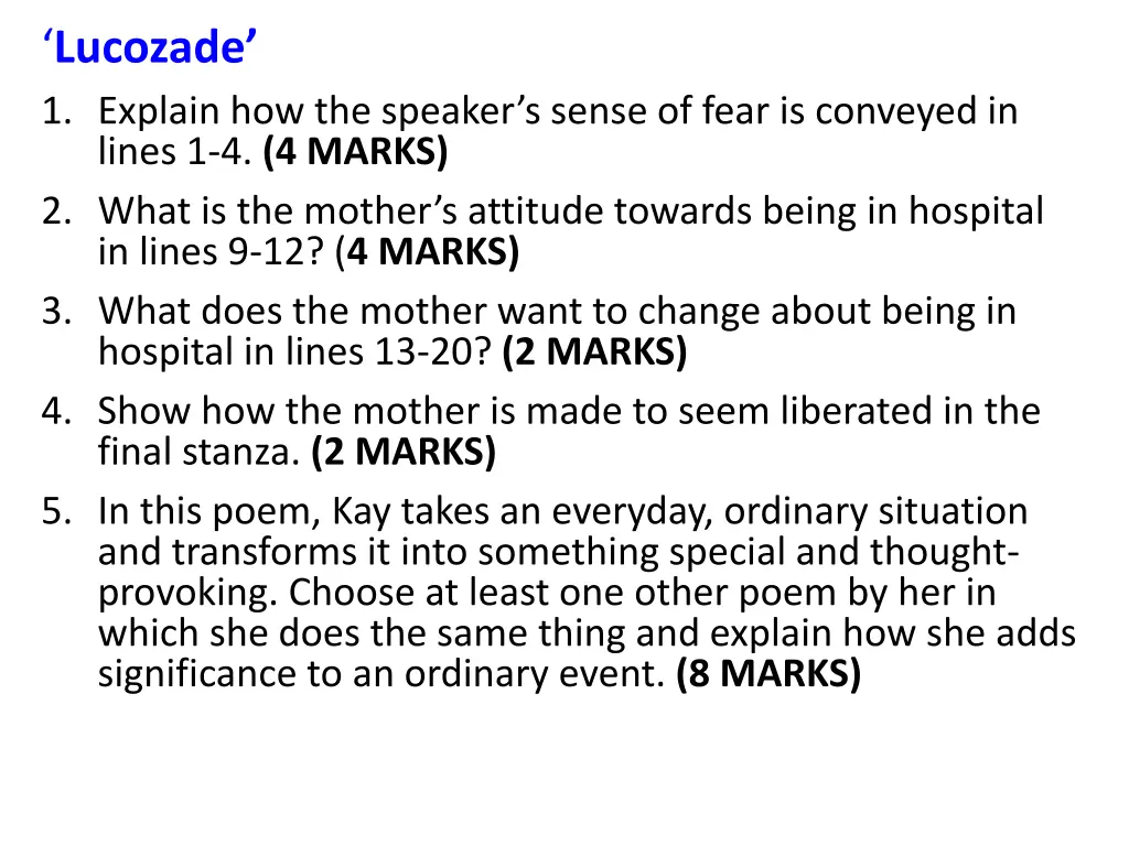 lucozade 1 explain how the speaker s sense