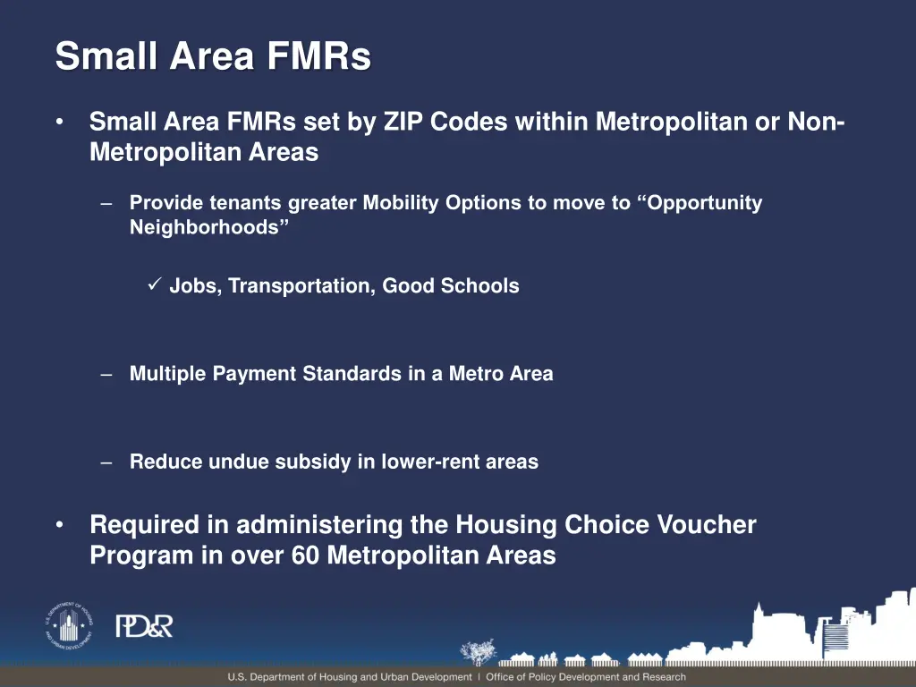 small area fmrs