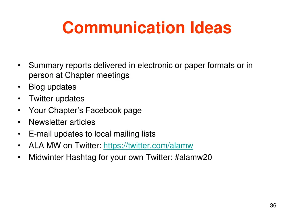 communication ideas