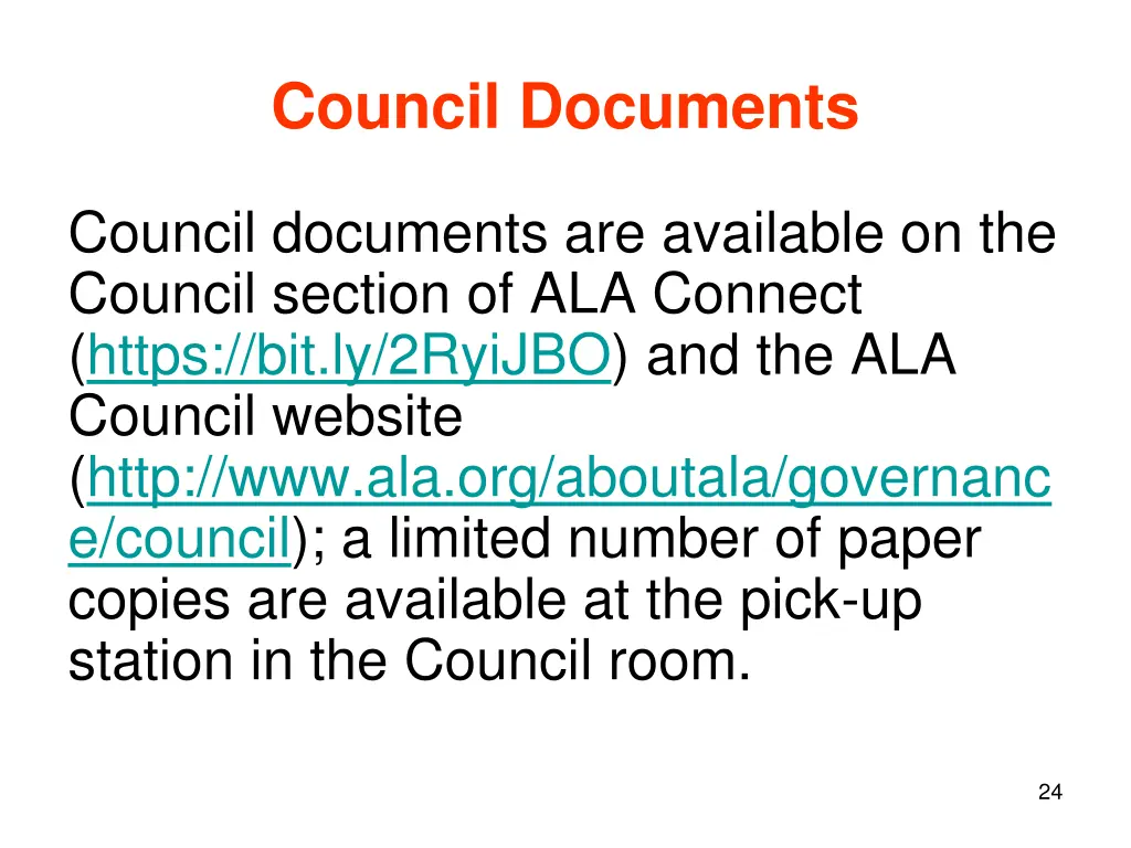council documents