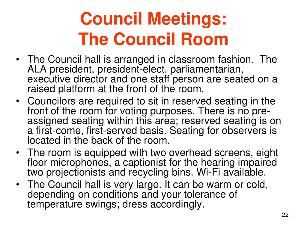 council meetings the council room the council