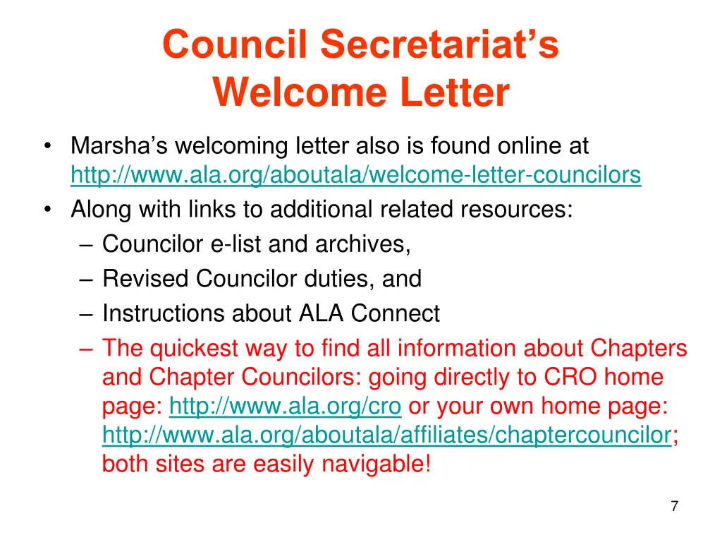 council secretariat s welcome letter 1