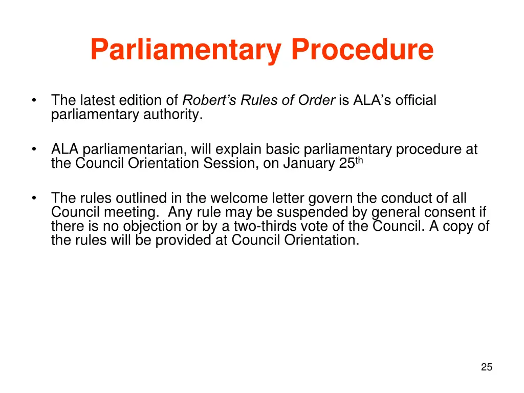parliamentary procedure