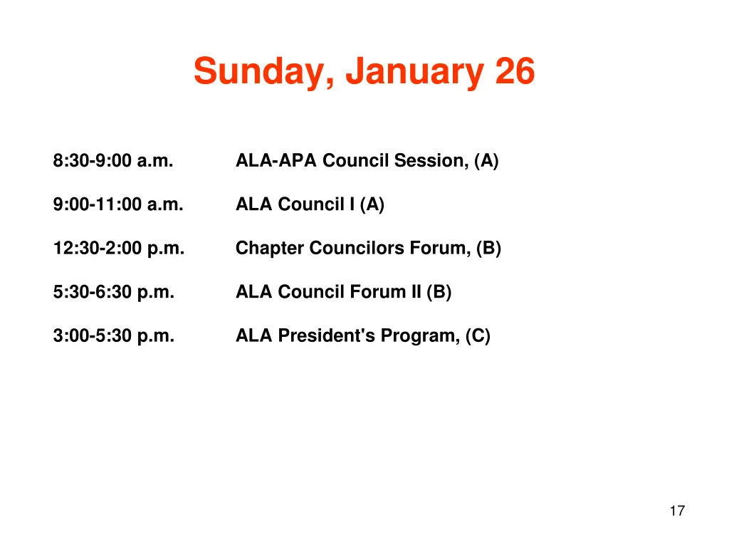 sunday january 26