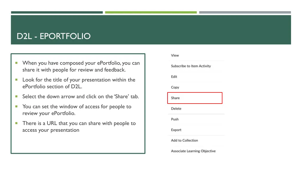 d2l eportfolio 3