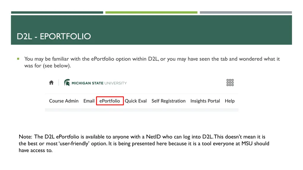 d2l eportfolio