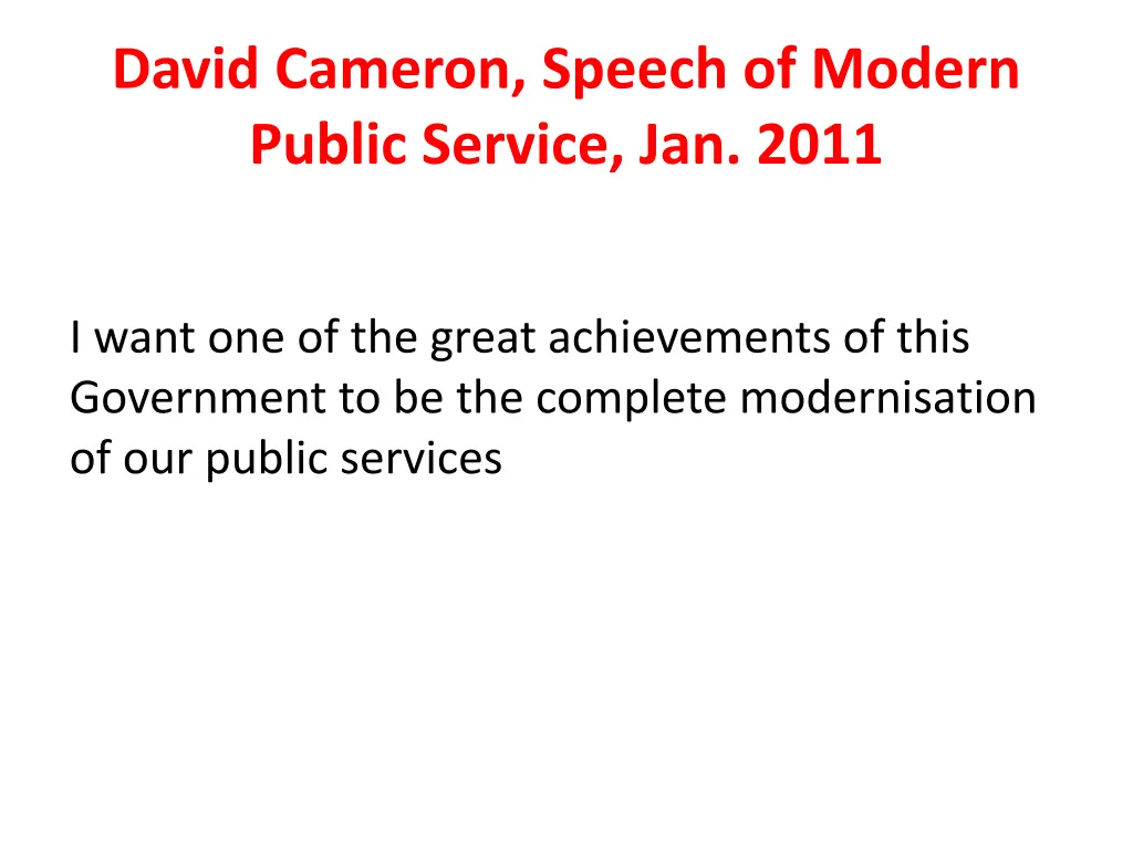 david cameron speech of modern public service