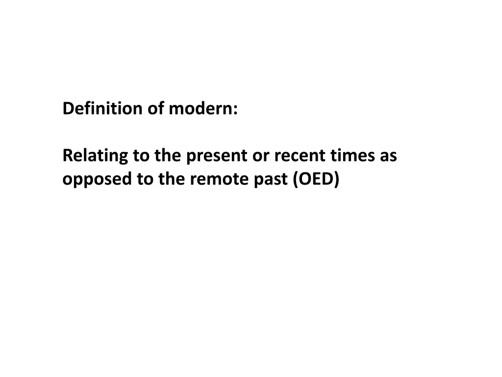 definition of modern