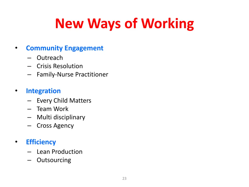 new ways of working