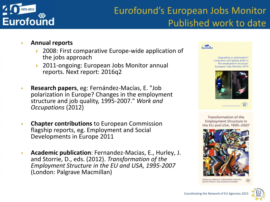 eurofound s european jobs monitor published work