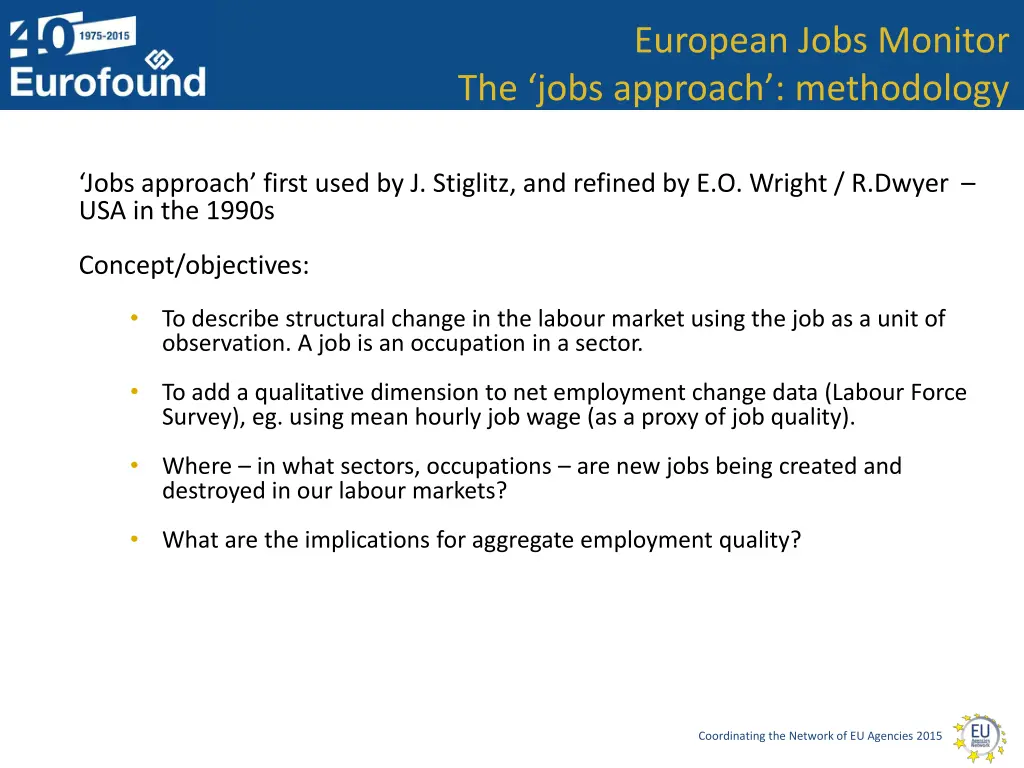 european jobs monitor the jobs approach