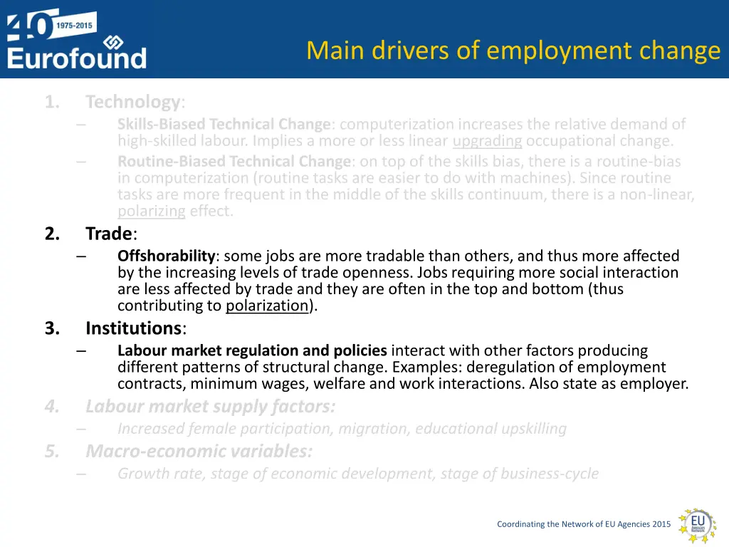 main drivers of employment change 1