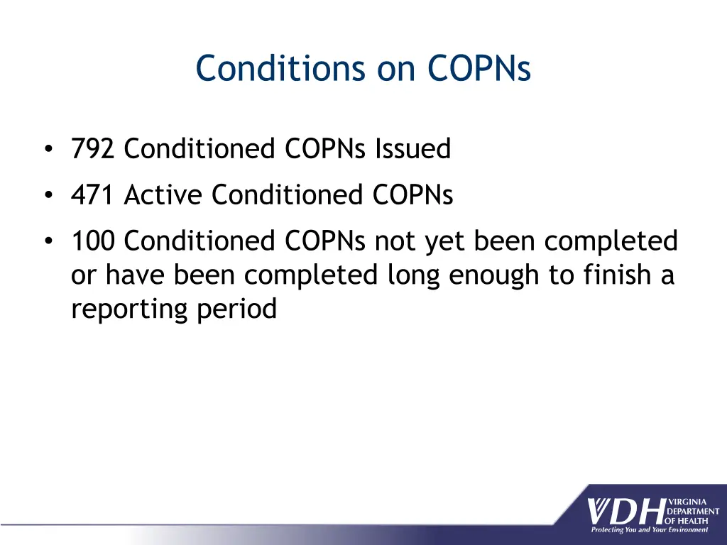 conditions on copns 1