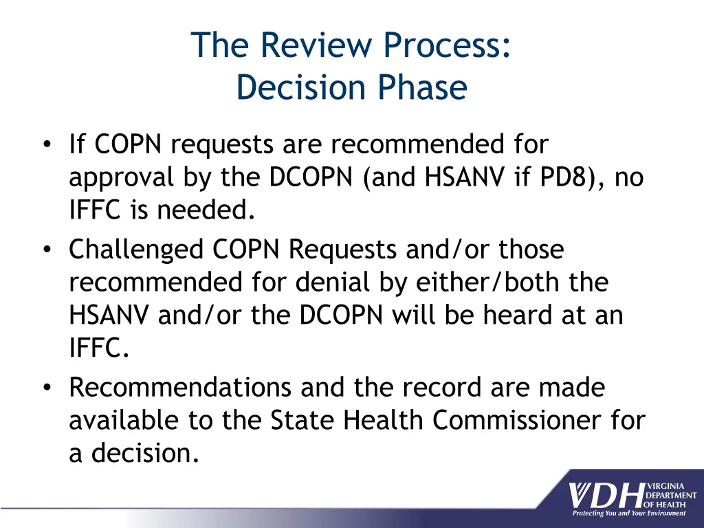the review process decision phase