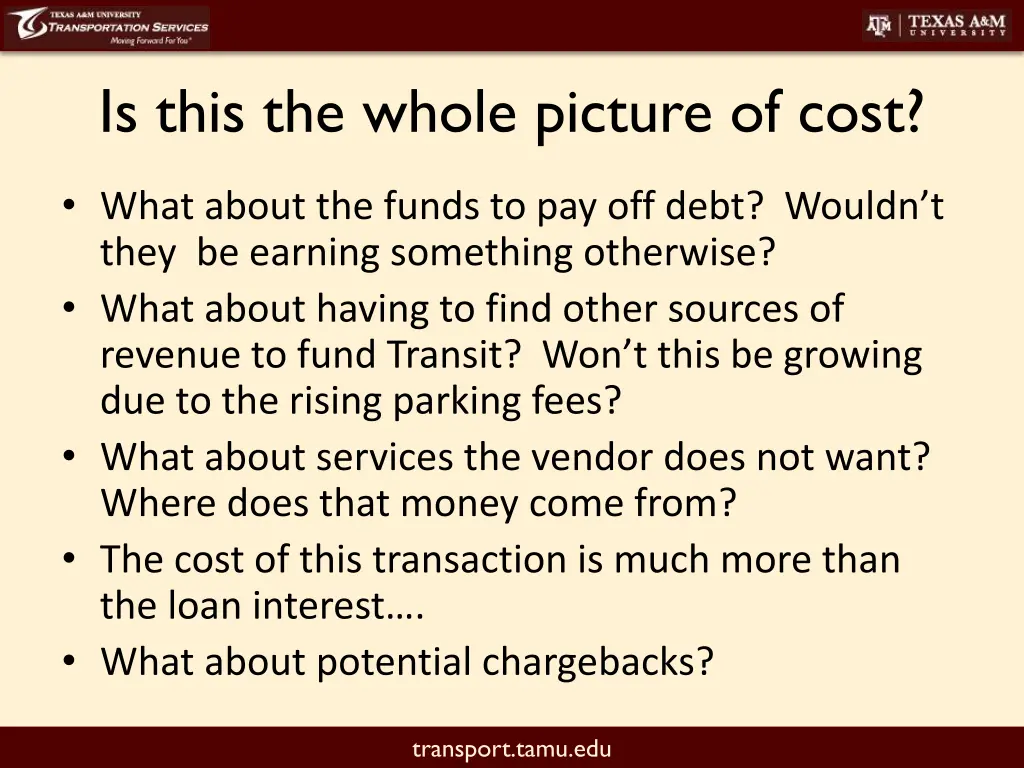 is this the whole picture of cost