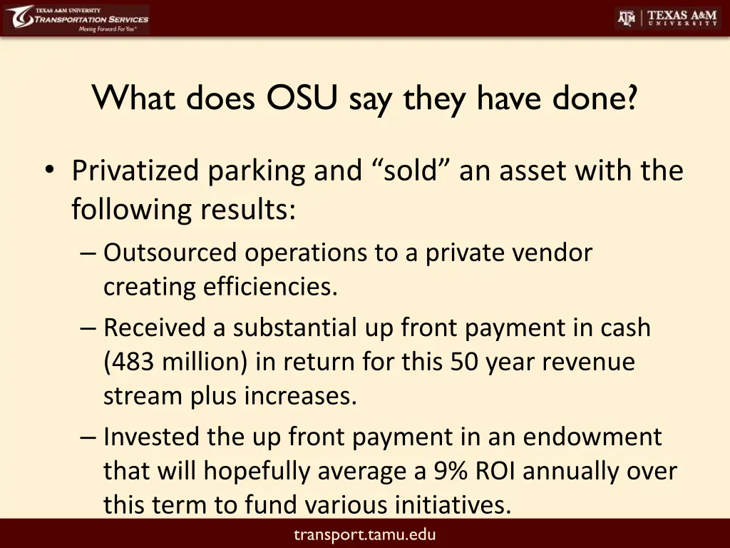 what does osu say they have done
