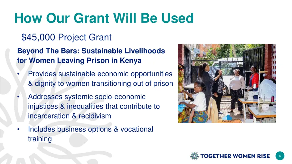 how our grant will be used