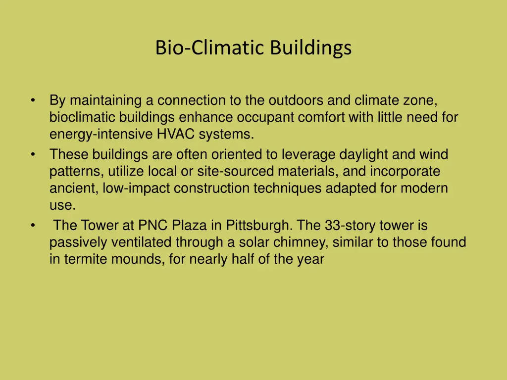 bio climatic buildings