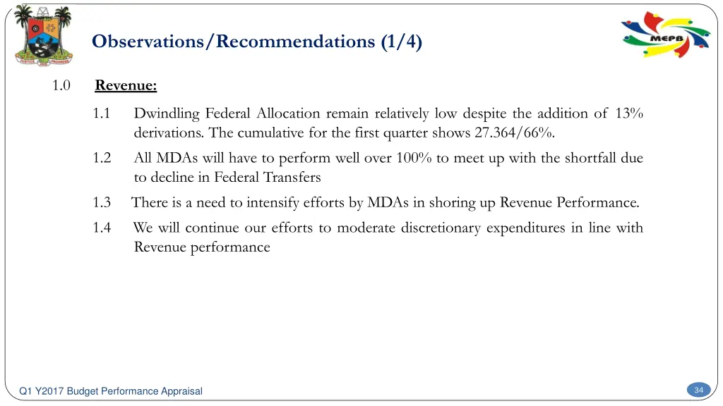 observations recommendations 1 4