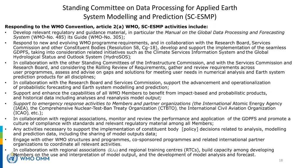 standing committee on data processing for applied