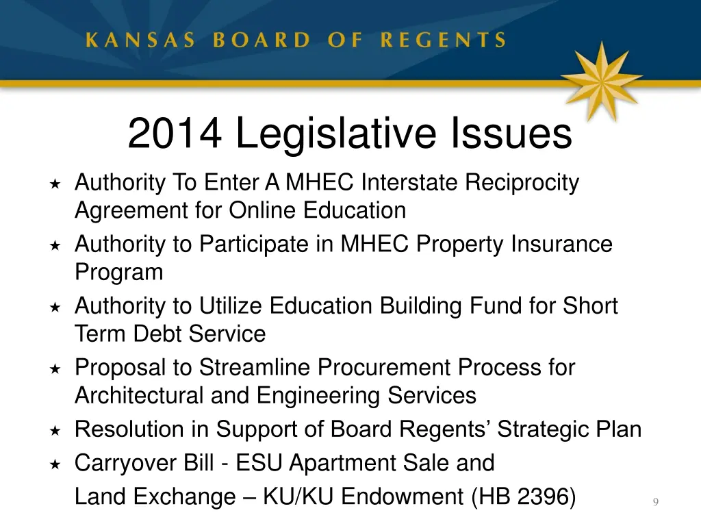2014 legislative issues