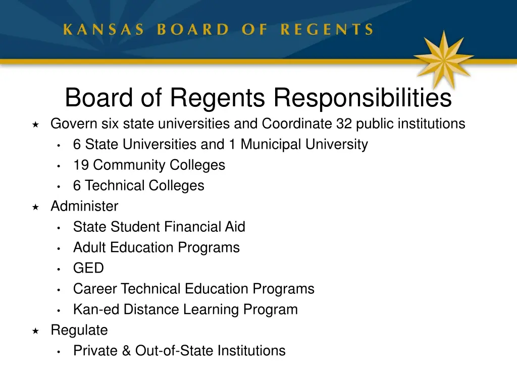 board of regents responsibilities govern