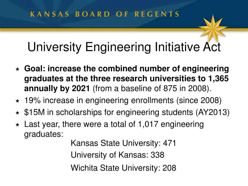 university engineering initiative act