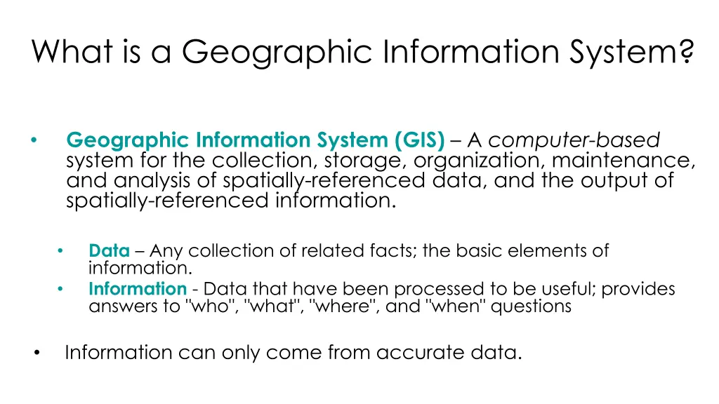 what is a geographic information system