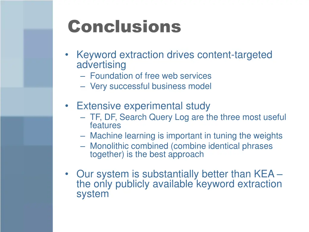 conclusions