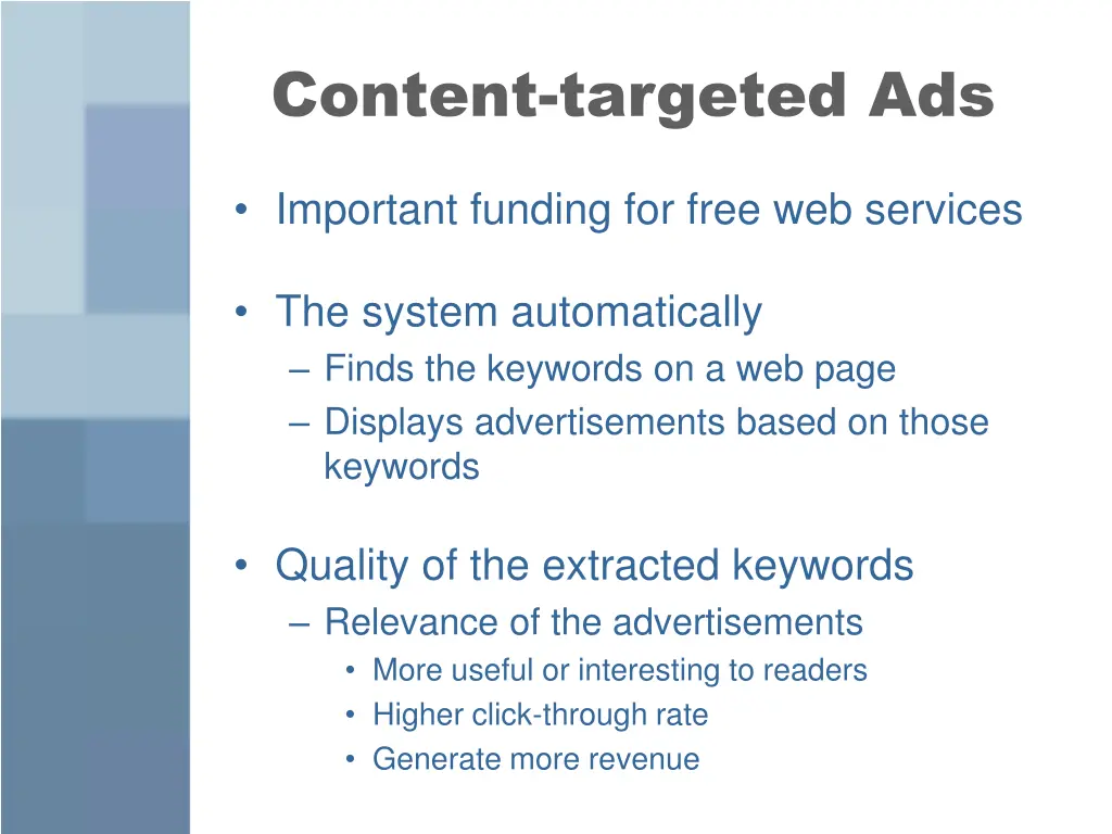 content targeted ads