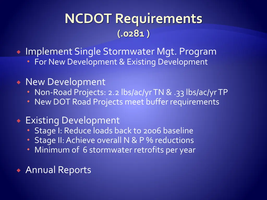 ncdot requirements 0281