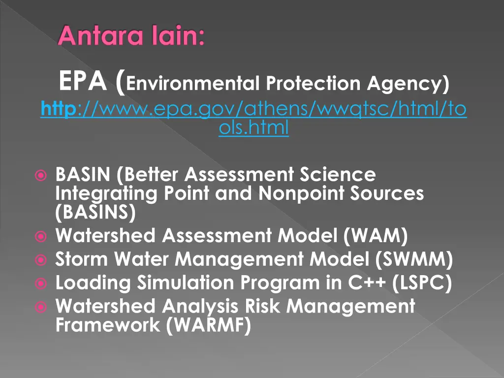 antara lain epa environmental protection agency