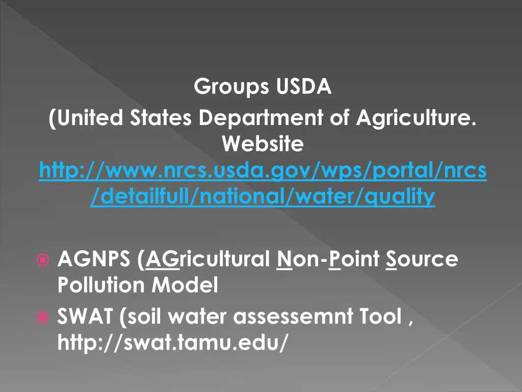 groups usda