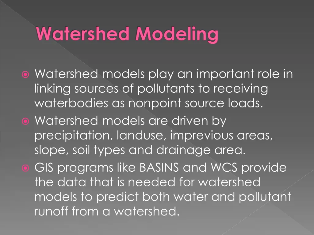 watershed modeling
