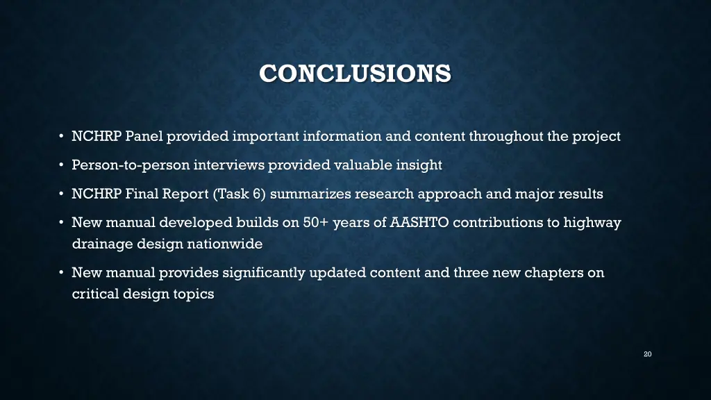 conclusions